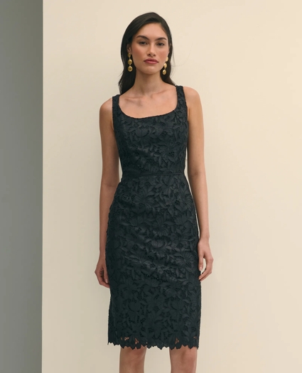 Floral Lace Overlay Sheath Dress, image 3