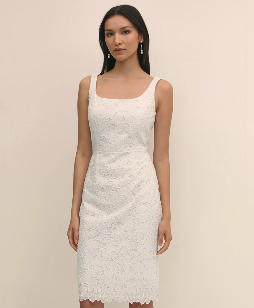 Floral Lace Overlay Sheath Dress, image 2