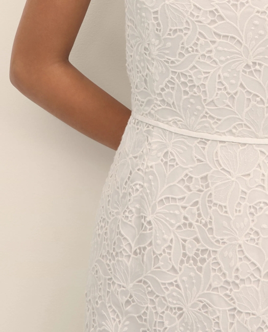 Floral Lace Overlay Sheath Dress