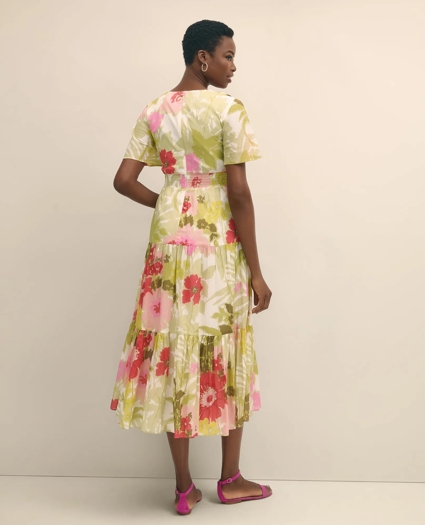 Cotton Floral Tiered Maxi Dress, image 4