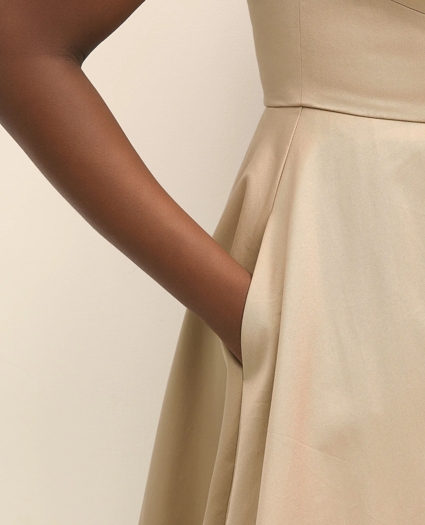 Cotton Sateen Fit-And-Flare Dress, image 5