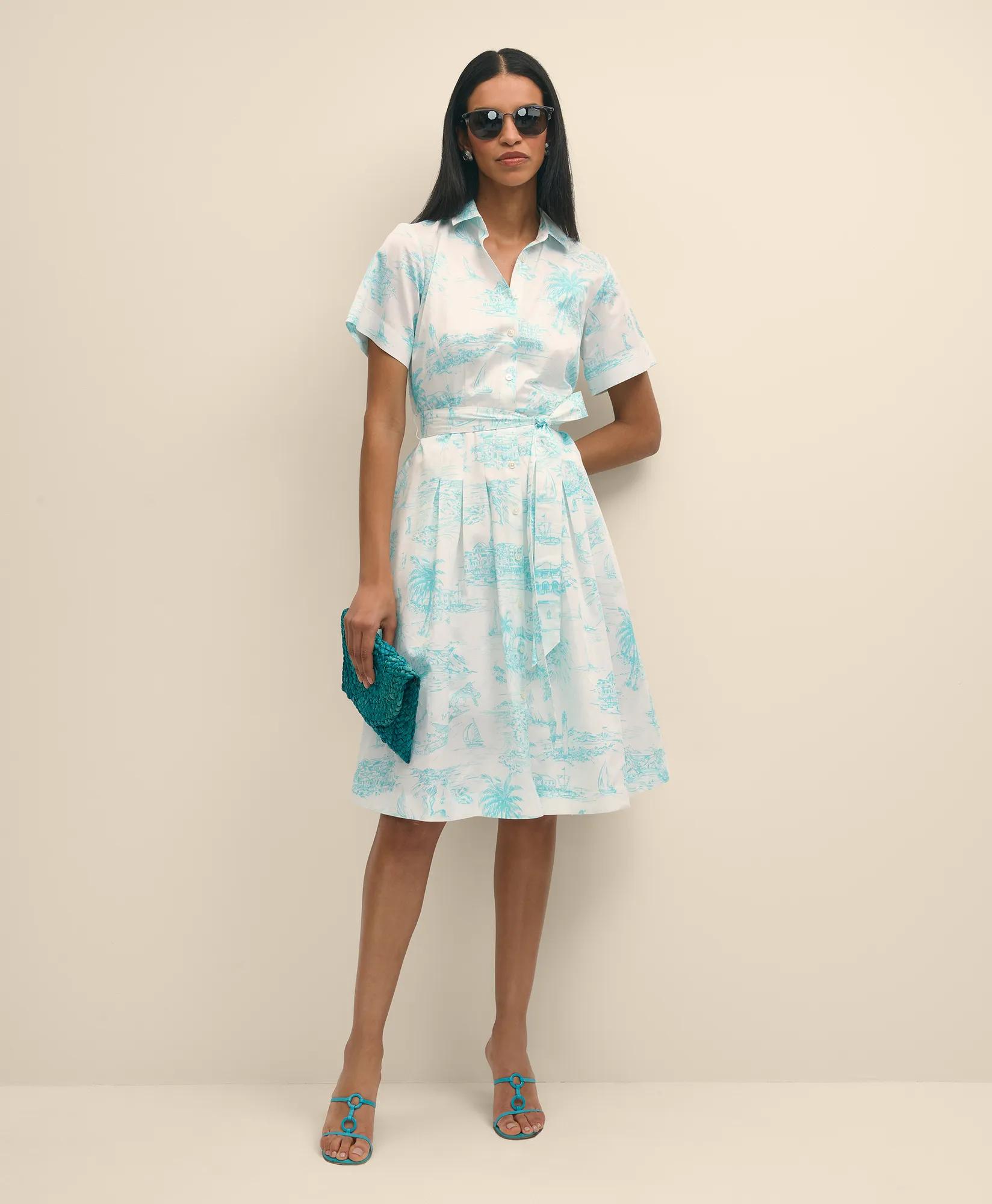 Supima Satin Cotton Bermuda Toile Shirt Dress