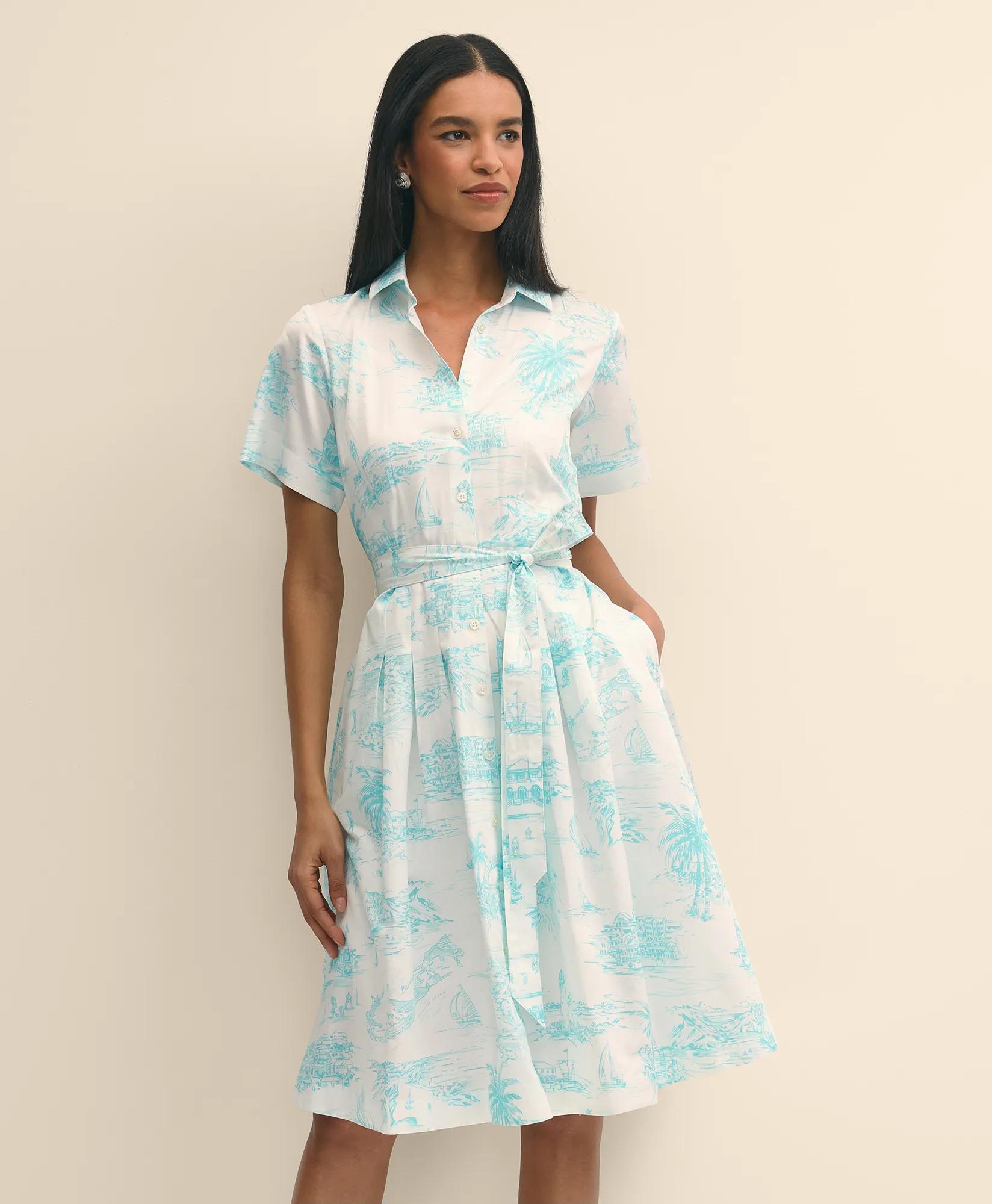 Supima Satin Cotton Bermuda Toile Shirt Dress