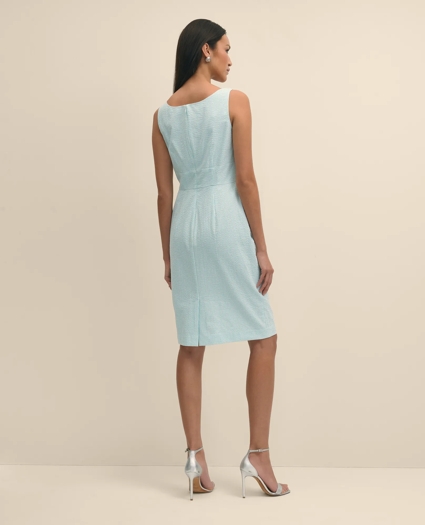 Cotton Blend Seersucker Sheath Dress, image 4