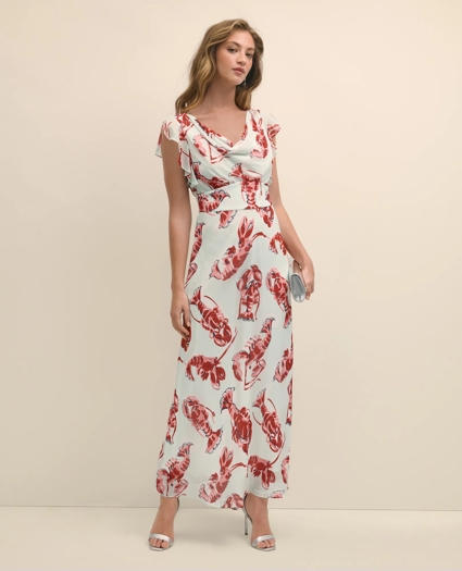 Chiffon Lobster Maxi Dress, image 1