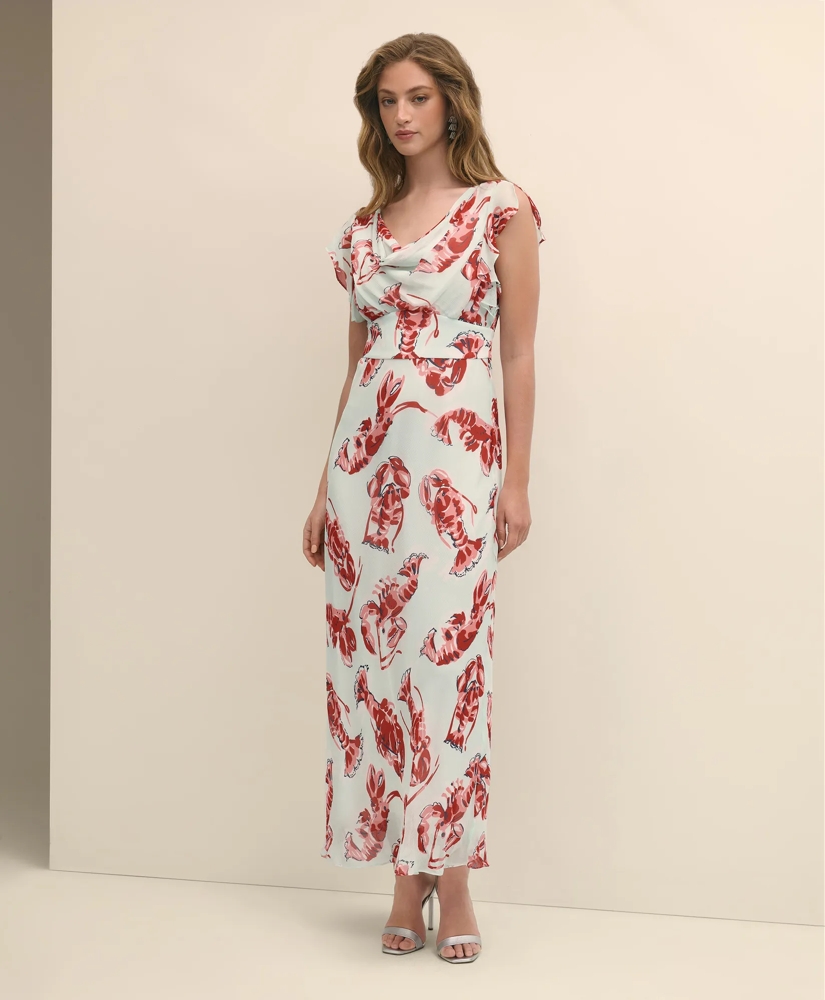 Chiffon Lobster Maxi Dress, image 3