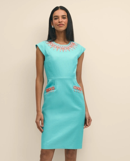 Cotton Embellished Sheath Dress, image 3