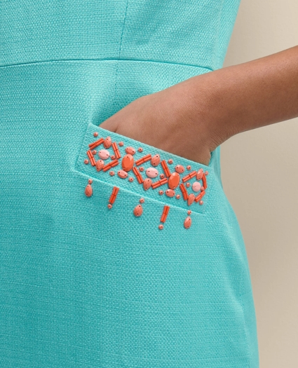 Cotton Embellished Sheath Dress, image 5