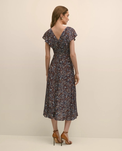 Paisley Shimmer Chevron-Stripe Dress, image 4