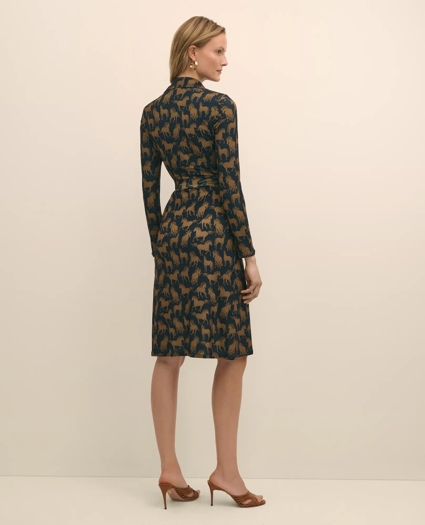 Wrap Dress in Horse Print, image 4