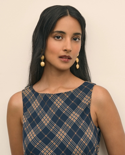 Crinkle Chiffon Plaid Maxi Dress, image 3