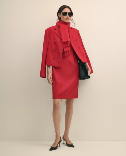 Wool Blend Tulip Sheath Dress, image 2
