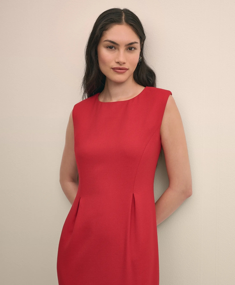 Wool Blend Tulip Sheath Dress, image 3