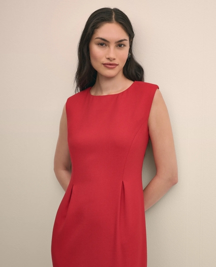 Wool Blend Tulip Sheath Dress, image 3