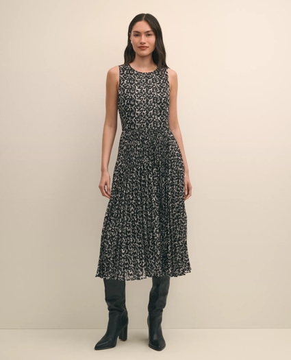 Leaf Motif Jacquard Dress, image 1