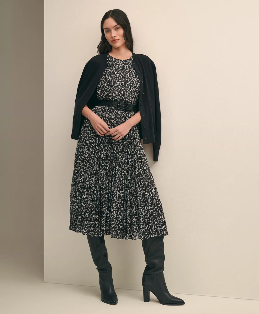 Leaf Motif Jacquard Dress, image 2