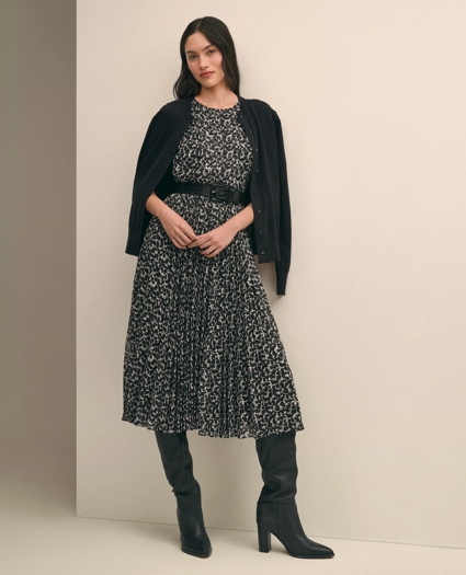 Leaf Motif Jacquard Dress, image 2