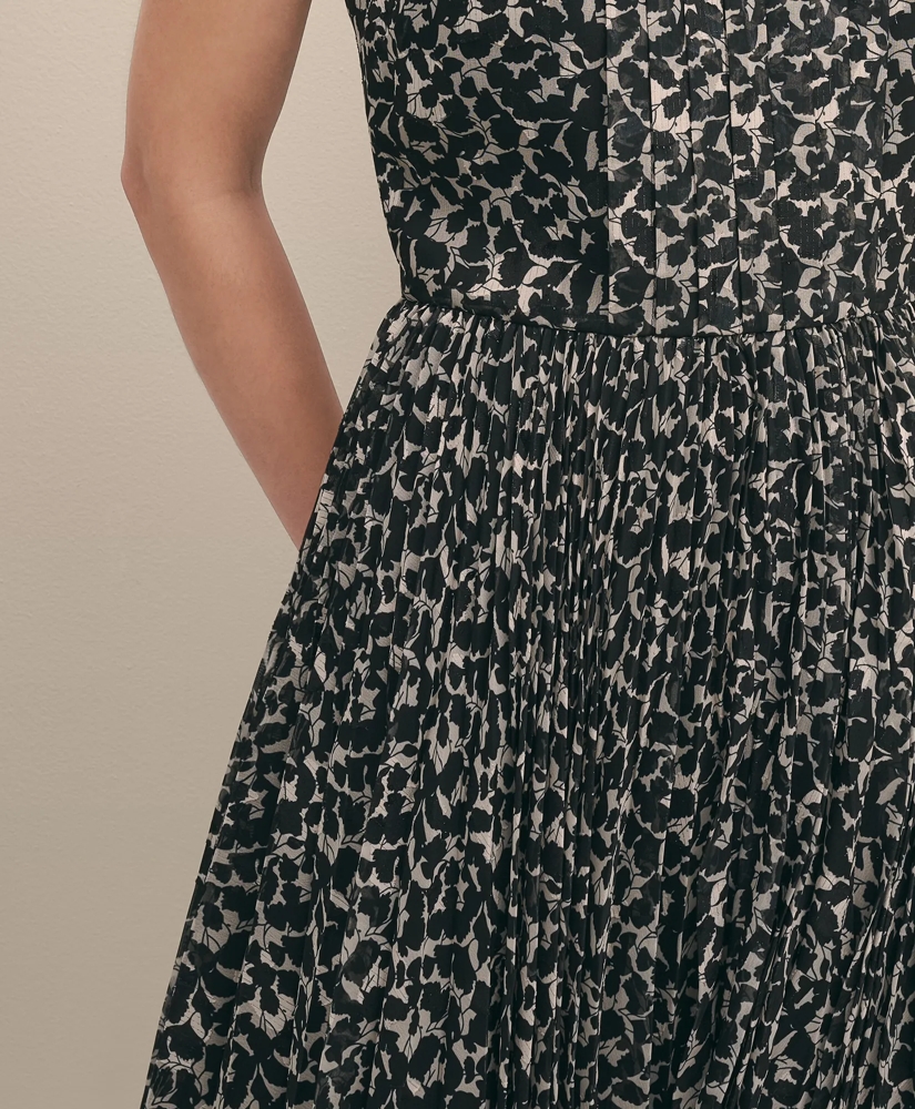 Leaf Motif Jacquard Dress, image 3