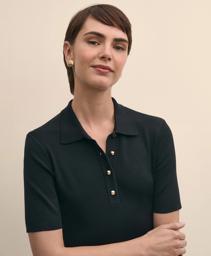 Viscose Polo Knit Dress, image 3