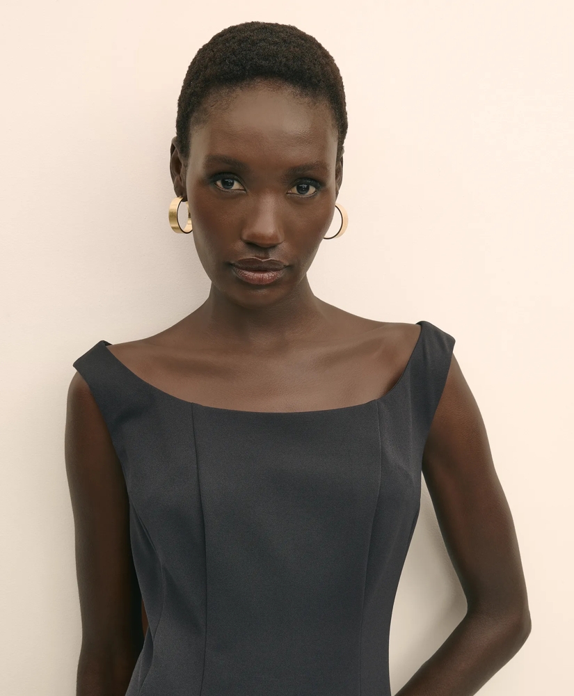 Jersey Scoop Fit-and-Flare Dress, image 3