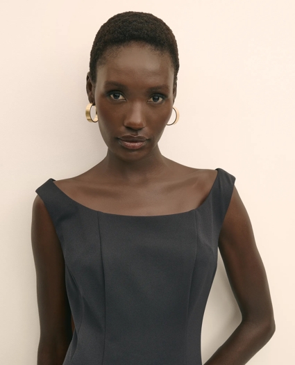 Jersey Scoop Fit-and-Flare Dress, image 3