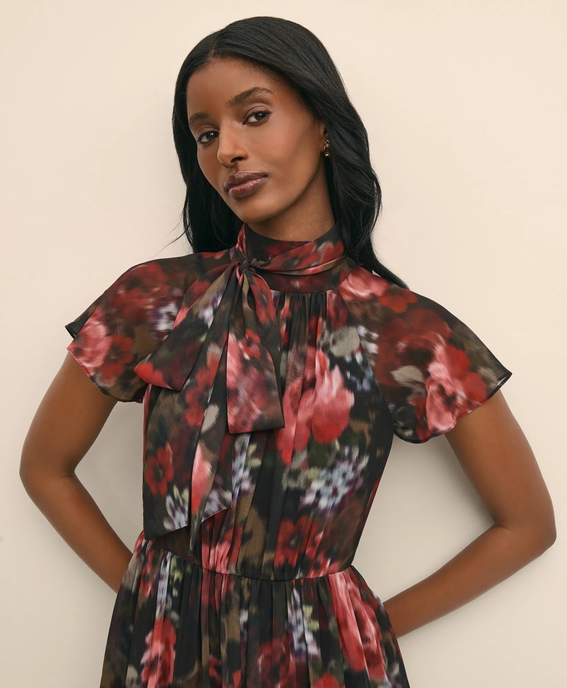 Flutter-Sleeve Halter Dress, image 3
