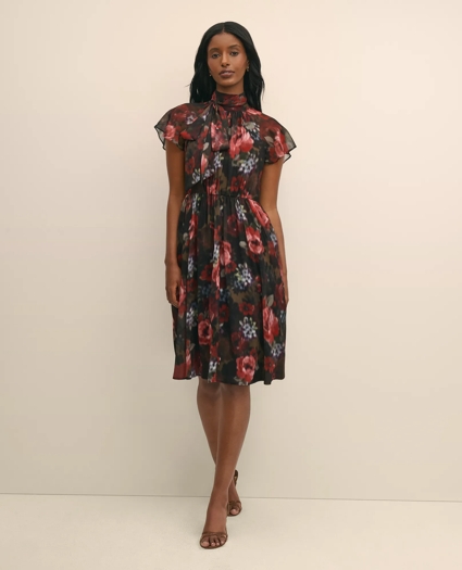 Flutter-Sleeve Halter Dress, image 4