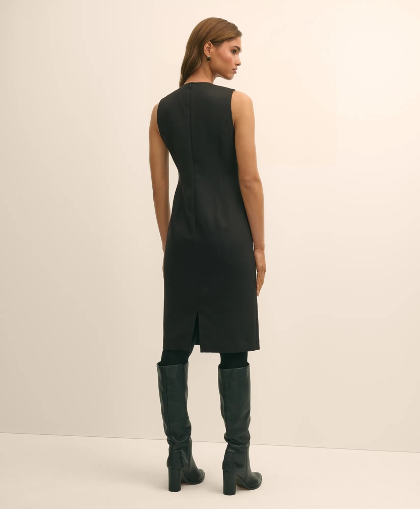 Wool Blend Horsebit-Trim Sheath Dress, image 5