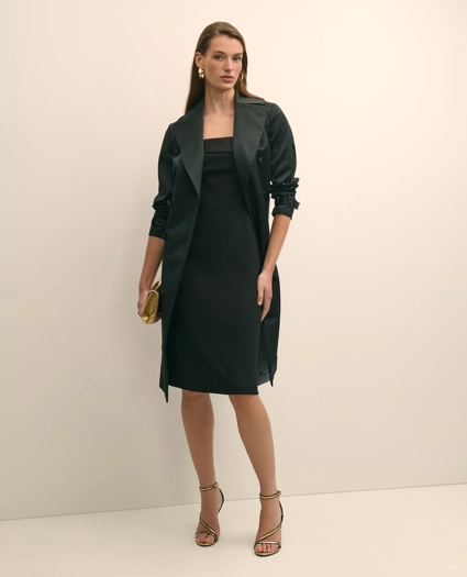 Crepe-Satin Spaghetti Strap Dress, image 2