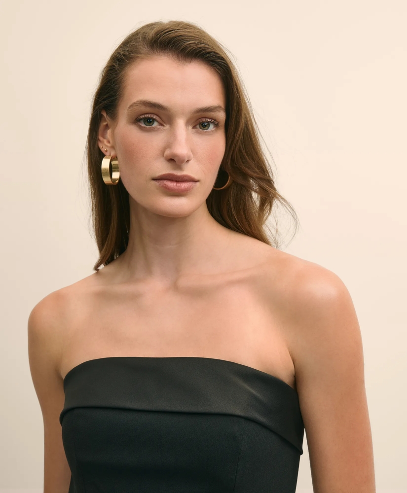 Crepe-Satin Spaghetti Strap Dress, image 5
