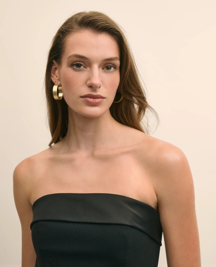 Crepe-Satin Spaghetti Strap Dress, image 5
