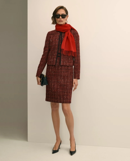 Boucle Tipped Sheath Dress, image 2