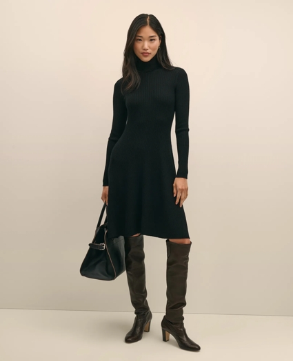 Merino Wool Turtleneck Dress, image 1