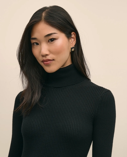 Merino Wool Turtleneck Dress, image 2