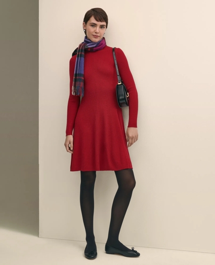 Merino Wool Turtleneck Dress, image 1