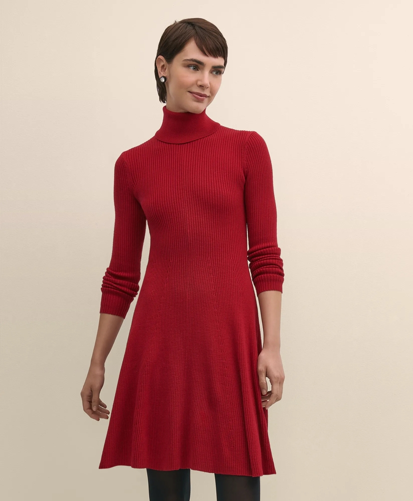 Merino Wool Turtleneck Dress, image 2