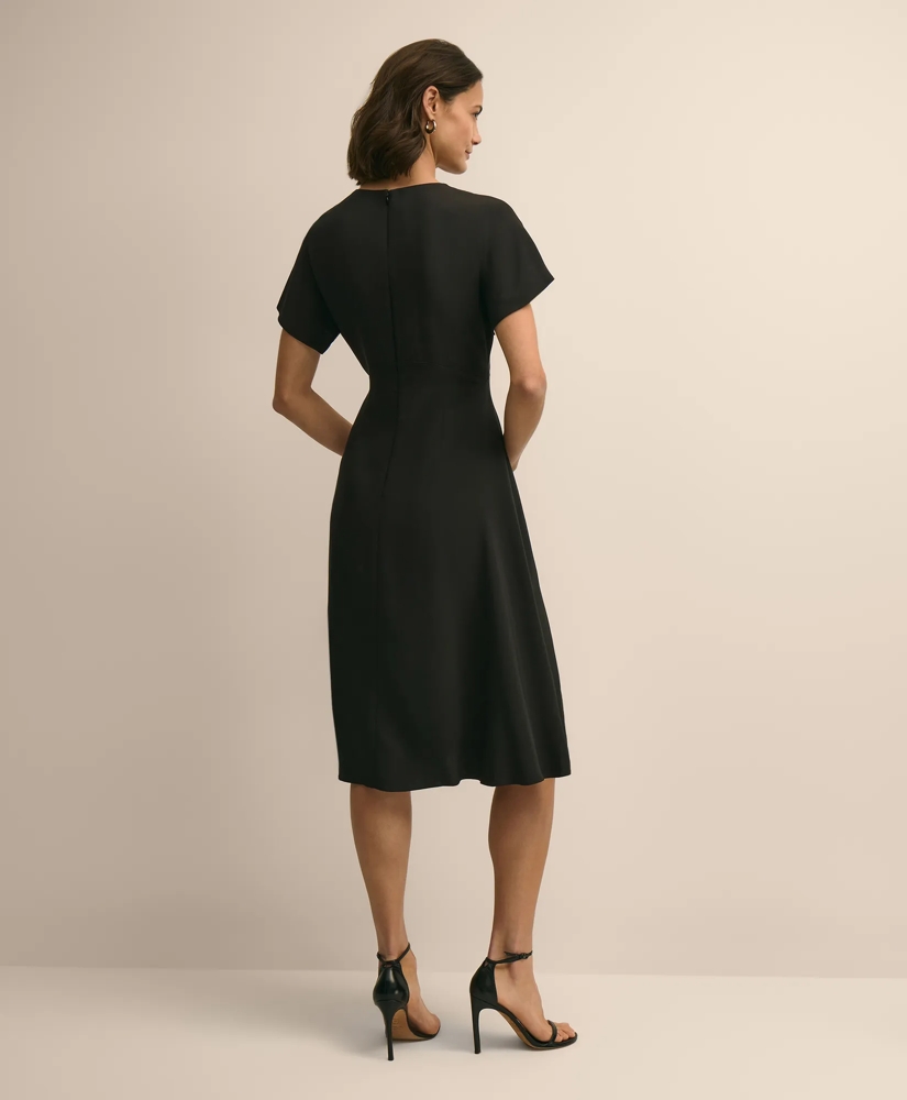 Crepe Viscose Butterfly Sleeve Dress, image 5