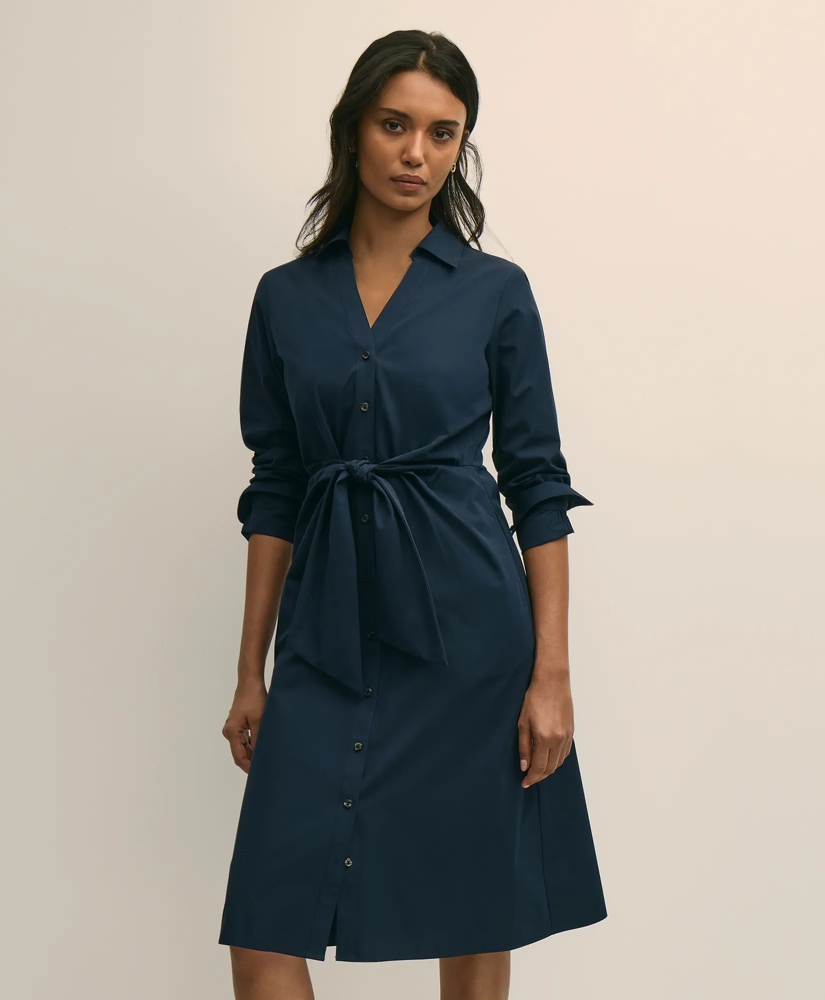 Supima&reg; Cotton Tie-Waist Shirt Dress, image 2