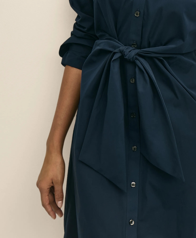 Supima&reg; Cotton Tie-Waist Shirt Dress, image 3