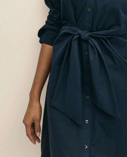 Supima&reg; Cotton Tie-Waist Shirt Dress, image 3