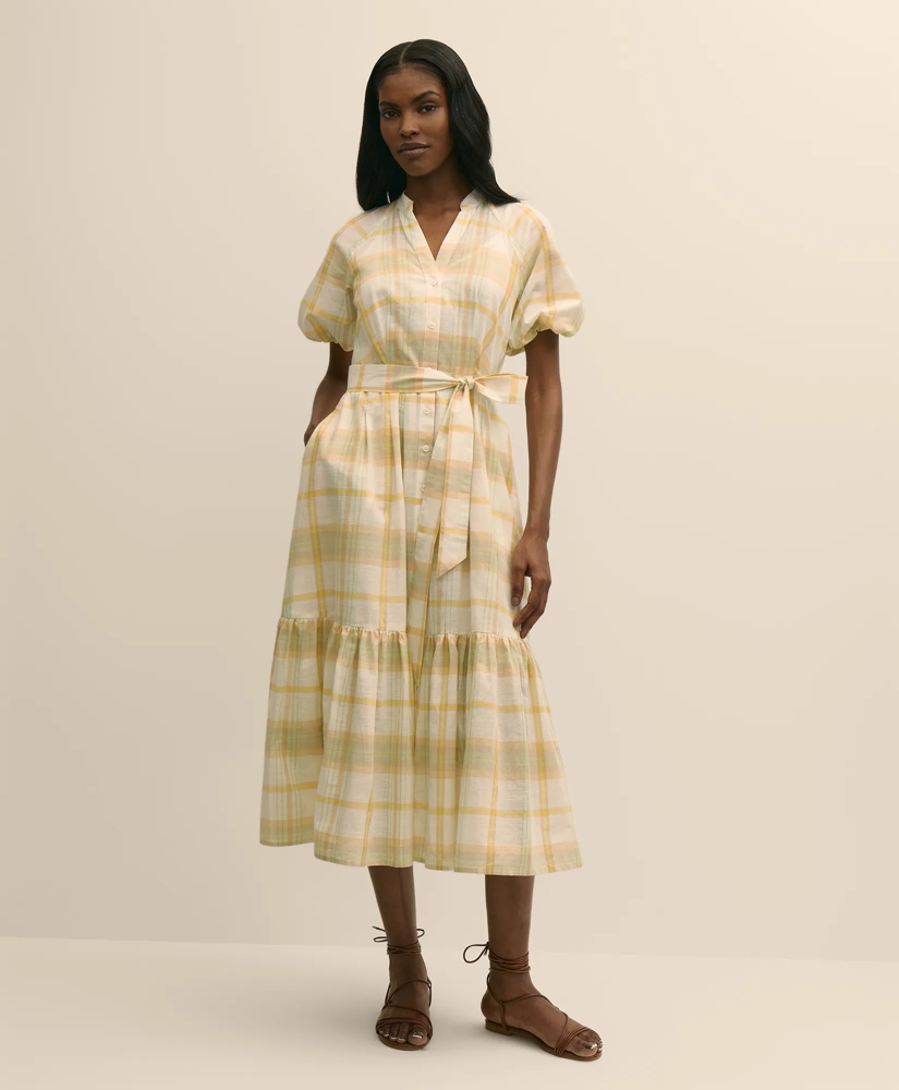 Cotton Madras Maxi Shirt Dress, image 2