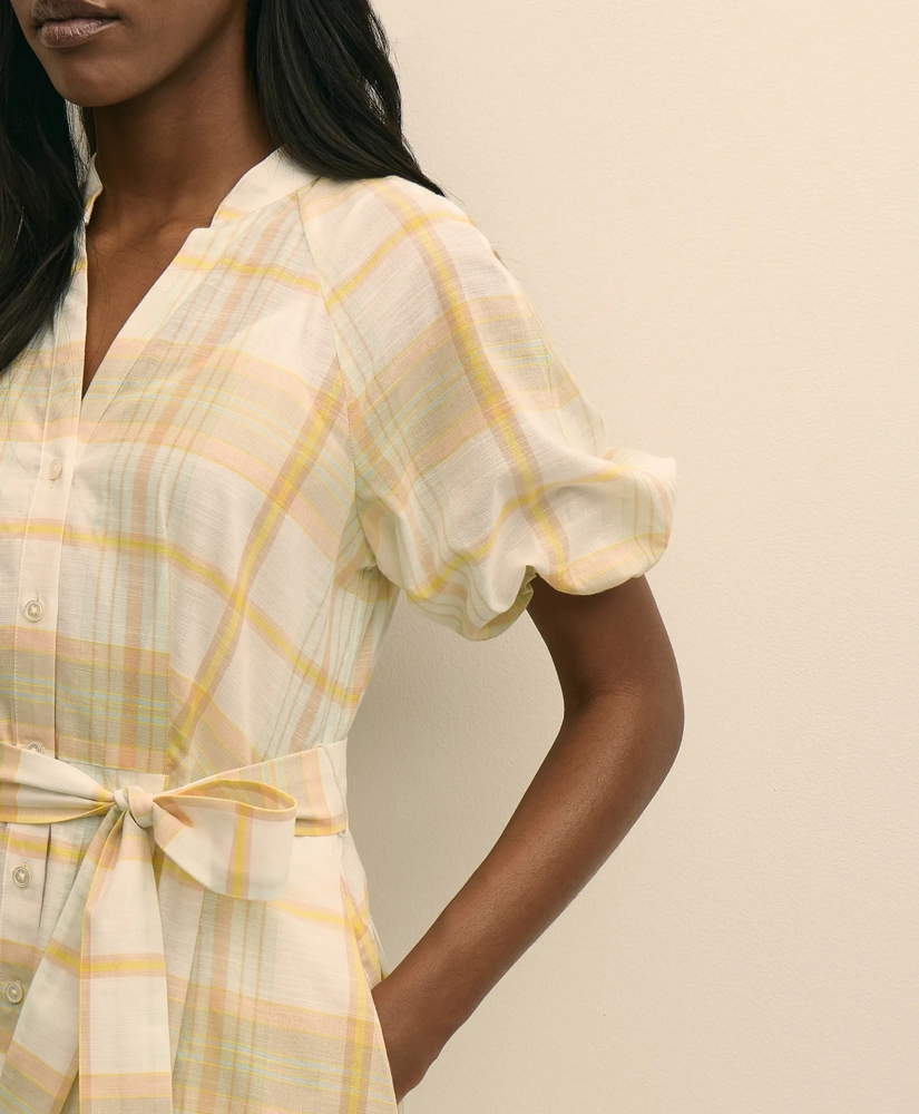Cotton Madras Maxi Shirt Dress, image 3