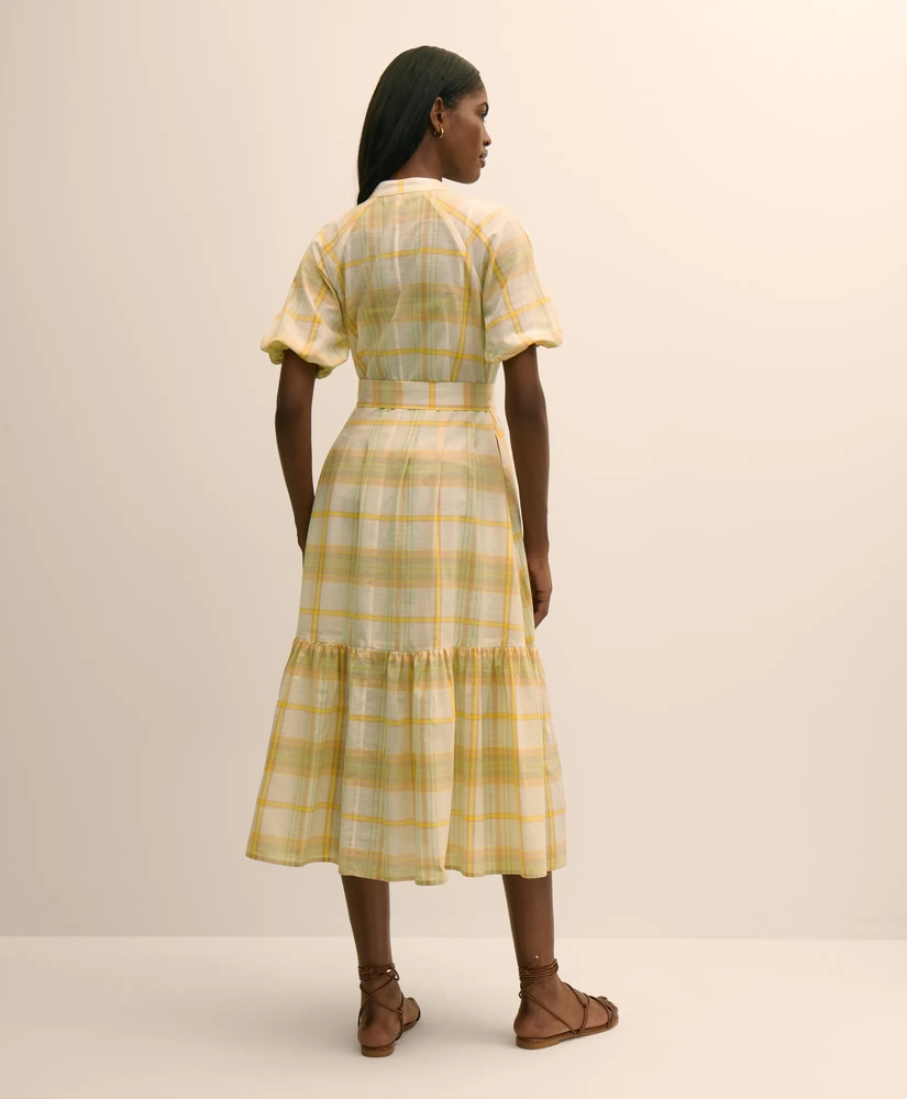 Cotton Madras Maxi Shirt Dress, image 4