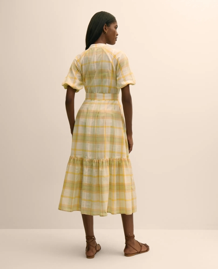 Cotton Madras Maxi Shirt Dress, image 4