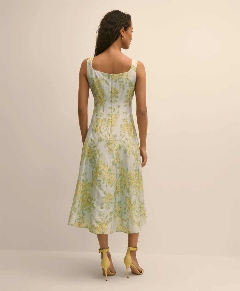 Linen Blend Floral Tank Dress, image 4