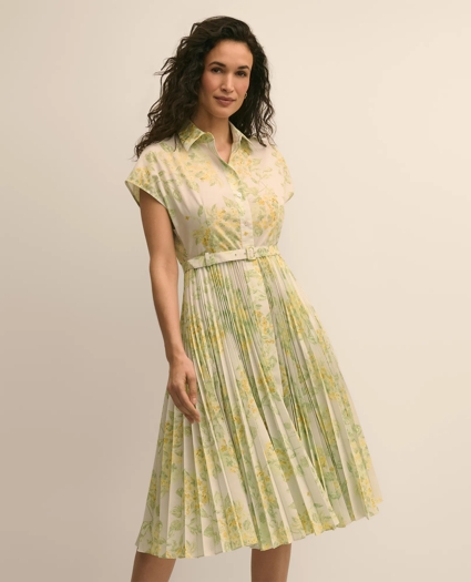 Floral A-Line Belted Shirt Dress, image 2