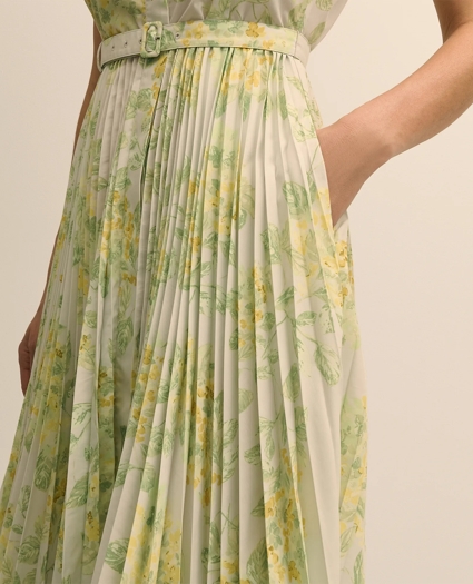 Floral A-Line Belted Shirt Dress, image 3