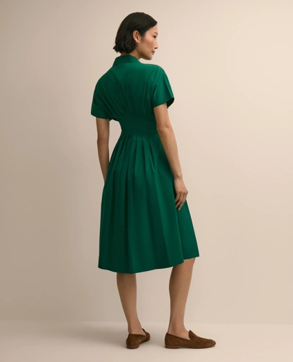 Supima&reg; Cotton Pleated A-Line Shirtdress, image 4