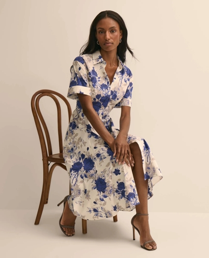 Cotton Floral Shirtdress, image 1