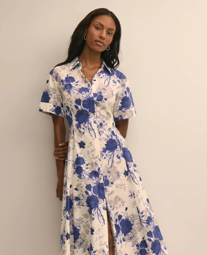 Cotton Floral Shirtdress, image 3